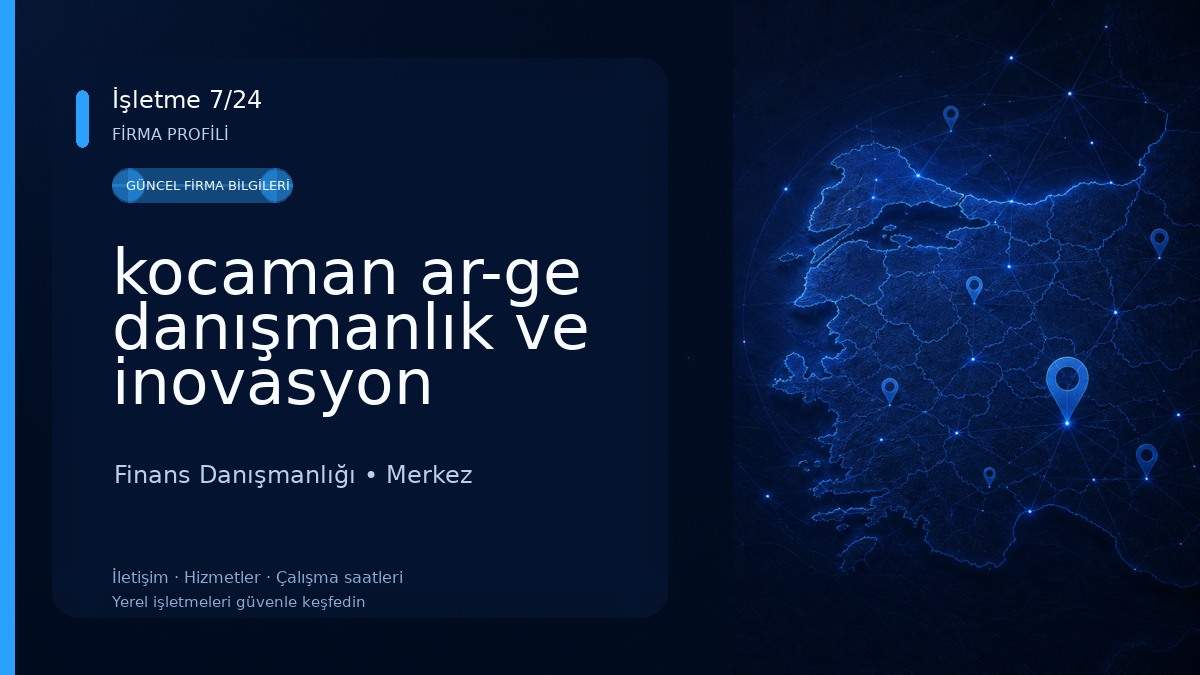 kocaman ar-ge danışmanlık ve inovasyon Finans Danışmanlığı