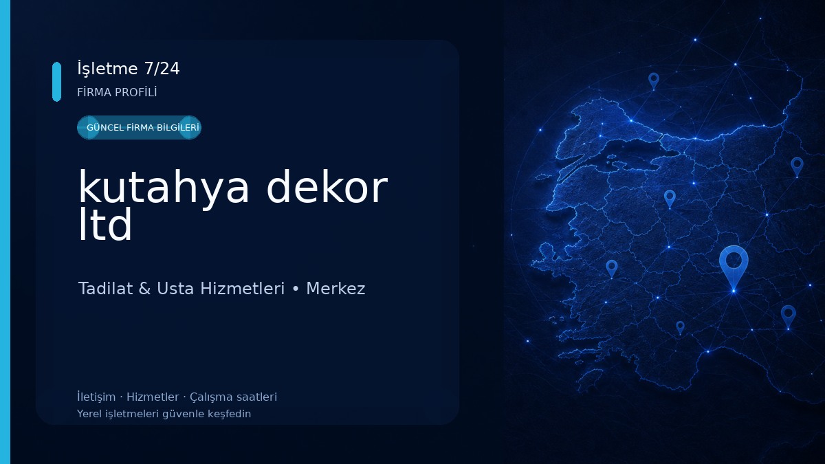 kutahya dekor ltd Tadilat & Usta Hizmetleri