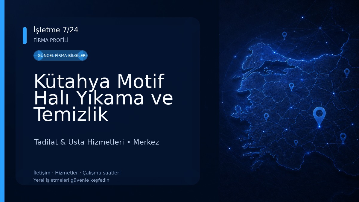 Kütahya Motif Halı Yıkama ve Temizlik hizmetleri