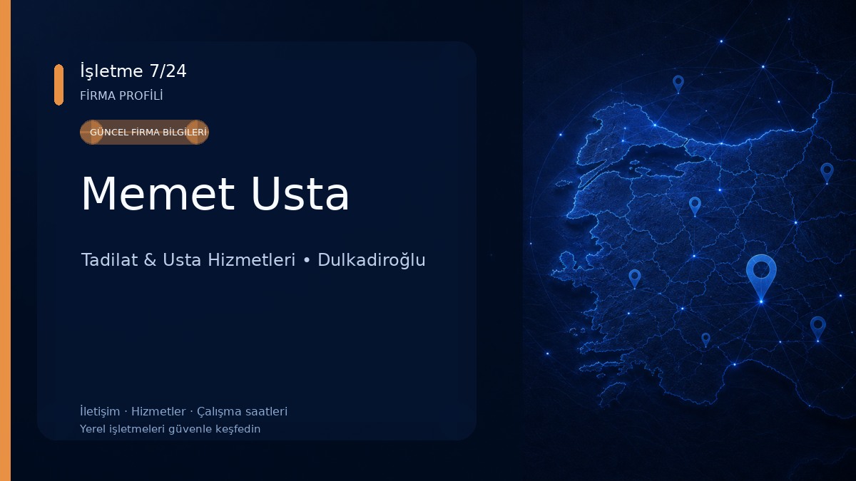 Memet Usta Tadilat & Usta Hizmetleri