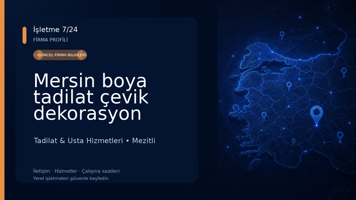 Mersin boya tadilat çevik dekorasyon Tadilat & Usta Hizmetleri