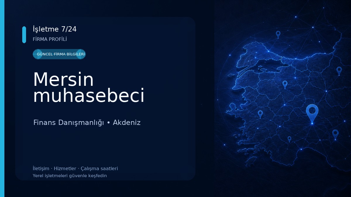 Mersin muhasebeci Finans Danışmanlığı