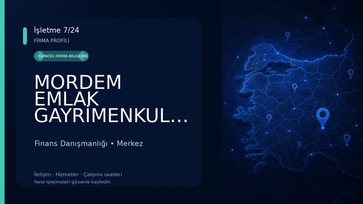 MORDEM EMLAK GAYRİMENKUL&DANIŞMANLIĞI