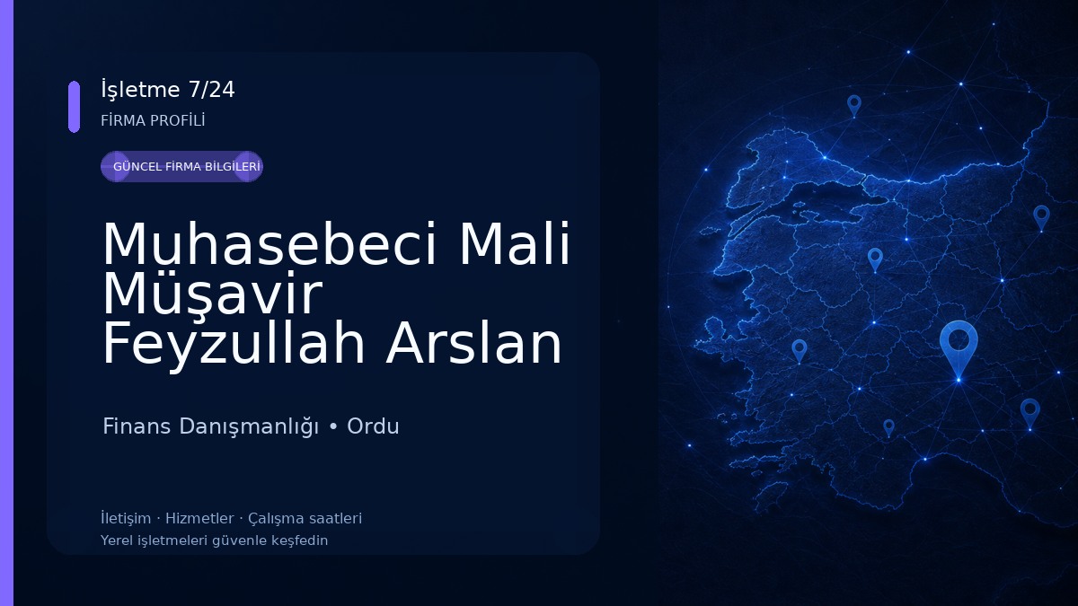 Muhasebeci Mali Müşavir Feyzullah Arslan 