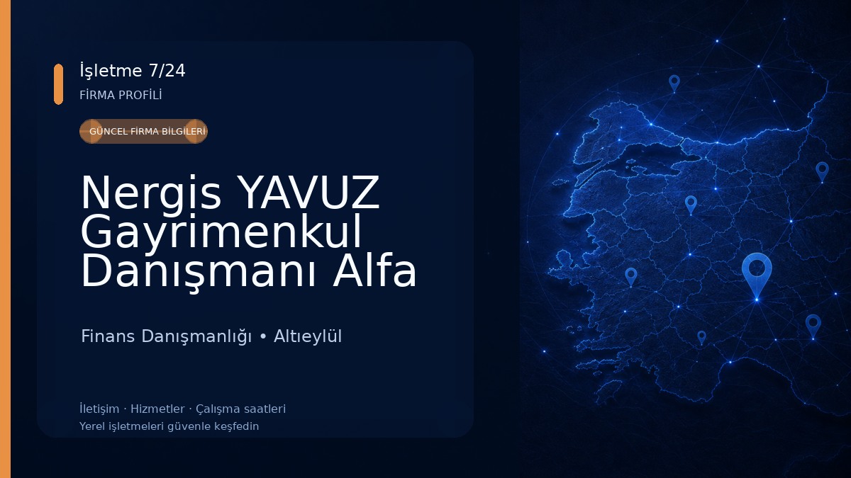 Nergis YAVUZ Gayrimenkul Danışmanı Alfa Gayrimenkul Finans Danışmanlığı