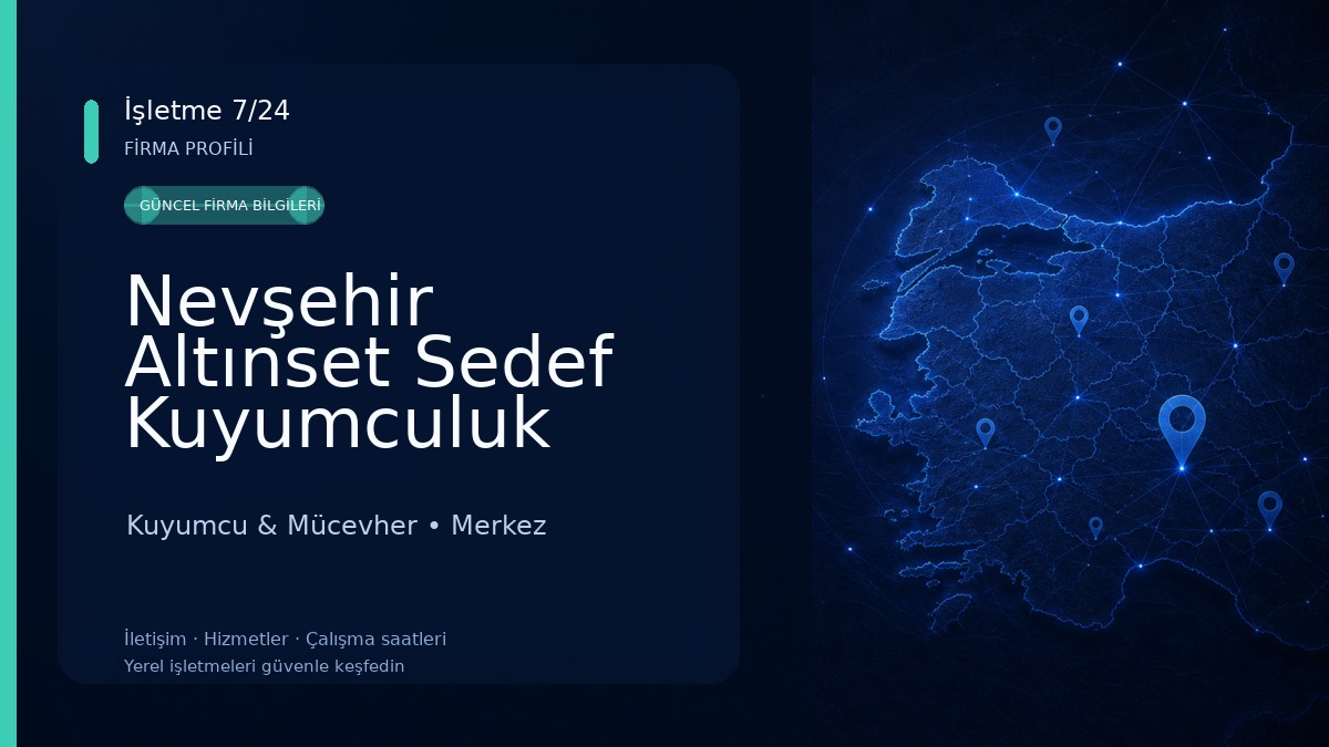 Nevşehir Altınset Sedef Kuyumculuk Kuyumcu & Mücevher