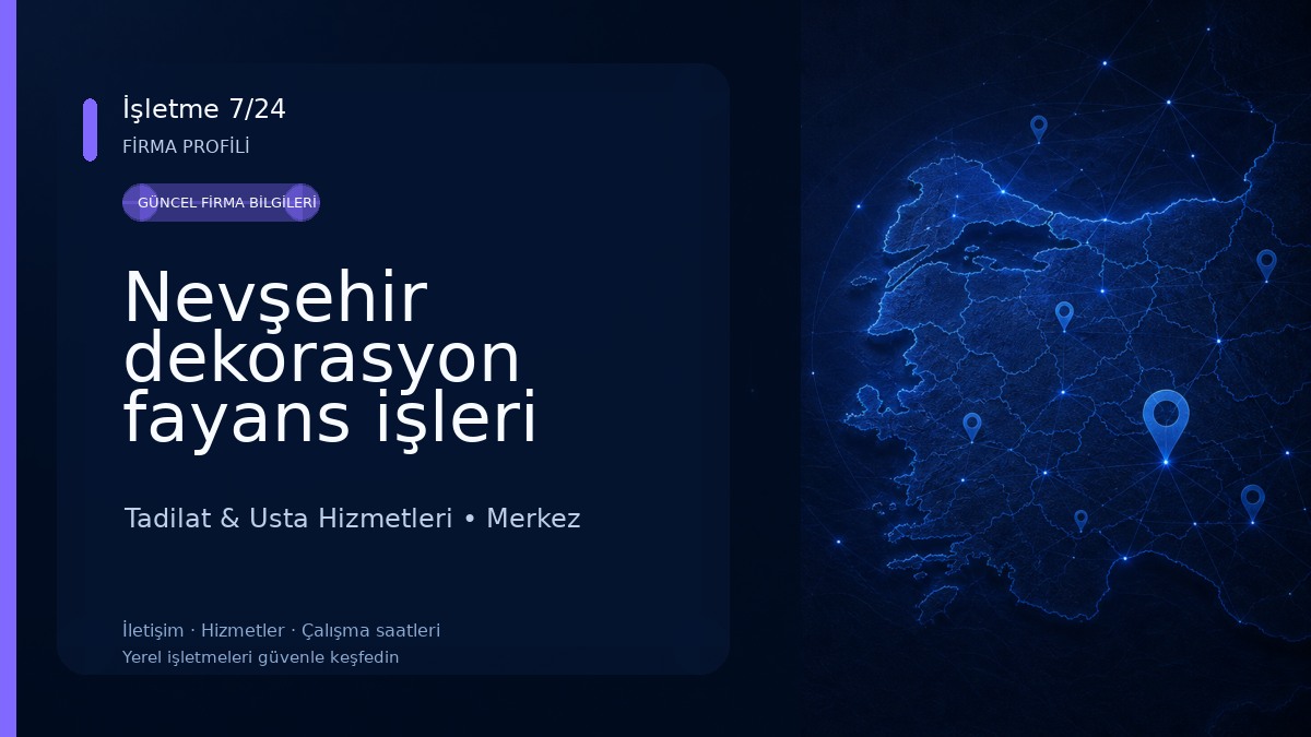 Nevşehir dekorasyon fayans işleri Tadilat & Usta Hizmetleri