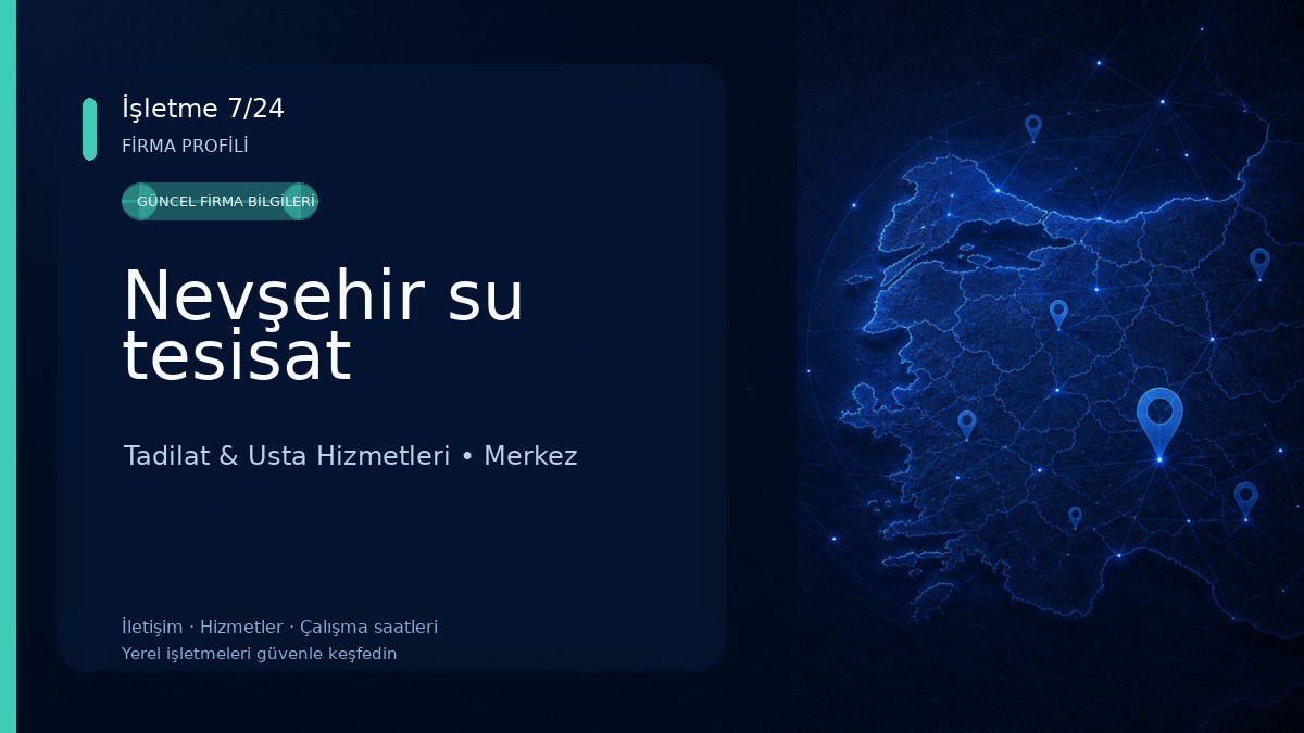 Nevşehir su tesisat 