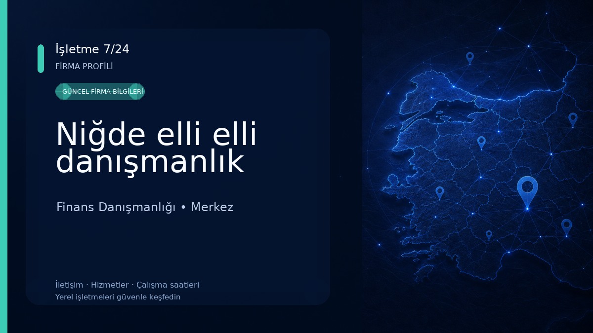 Niğde elli elli danışmanlık Finans Danışmanlığı