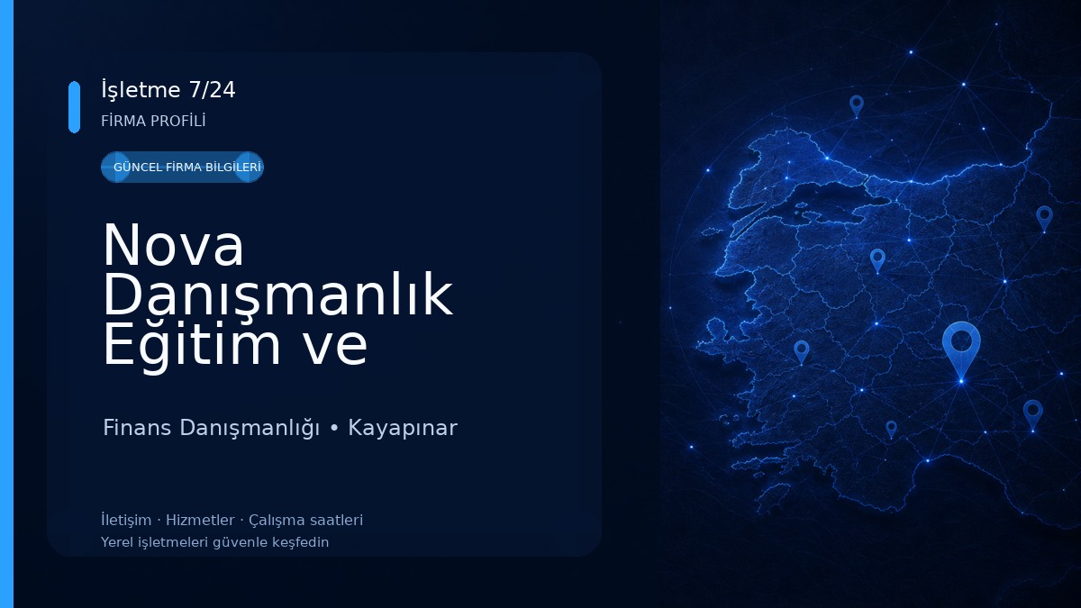 Nova Danışmanlık Eğitim ve Araştırma Hizmetleri Finans Danışmanlığı