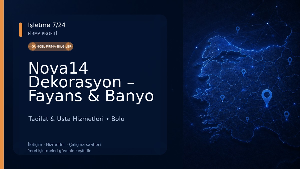 Nova14 Dekorasyon – Fayans & Banyo Tadilatı 