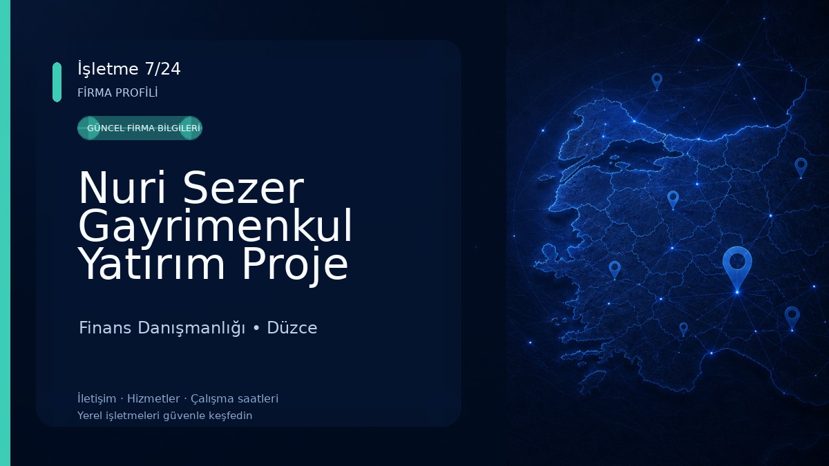 Nuri Sezer Gayrimenkul Yatırım Proje Danışmanlık Ofis Finans Danışmanlığı