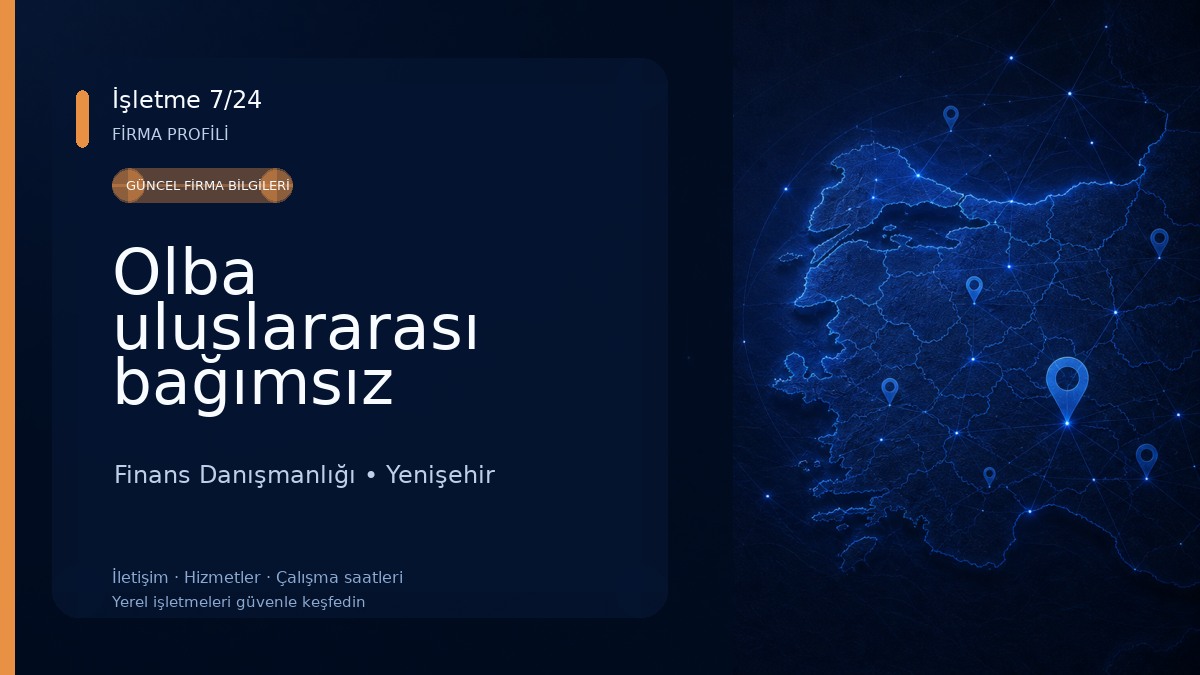 Olba uluslararası bağımsız denetim danışmanlık anonim Şirketi merkez ofisi Finans Danışmanlığı