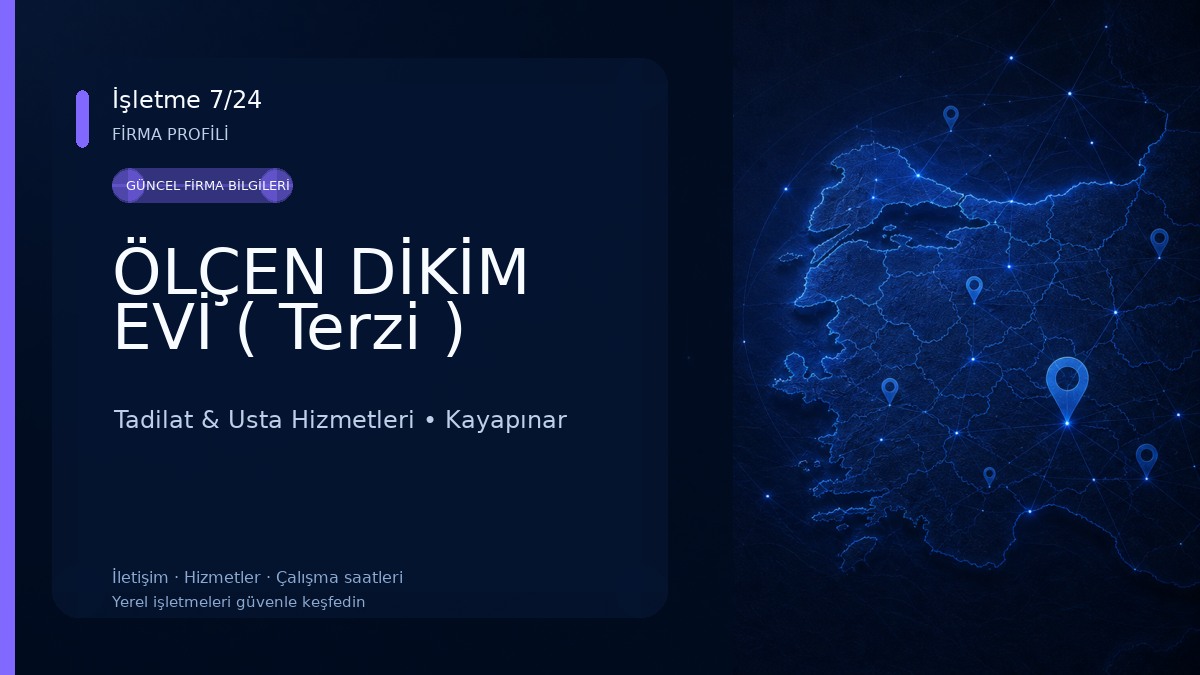 ÖLÇEN DİKİM EVİ ( Terzi ) Tadilat & Usta Hizmetleri