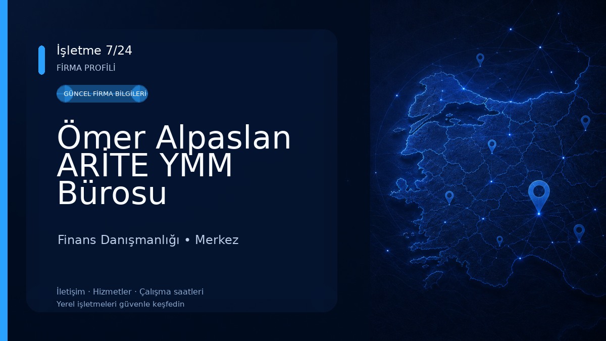Ömer Alpaslan ARİTE YMM Bürosu Finans Danışmanlığı