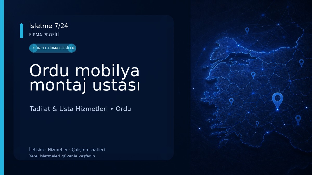 Ordu mobilya montaj ustası 