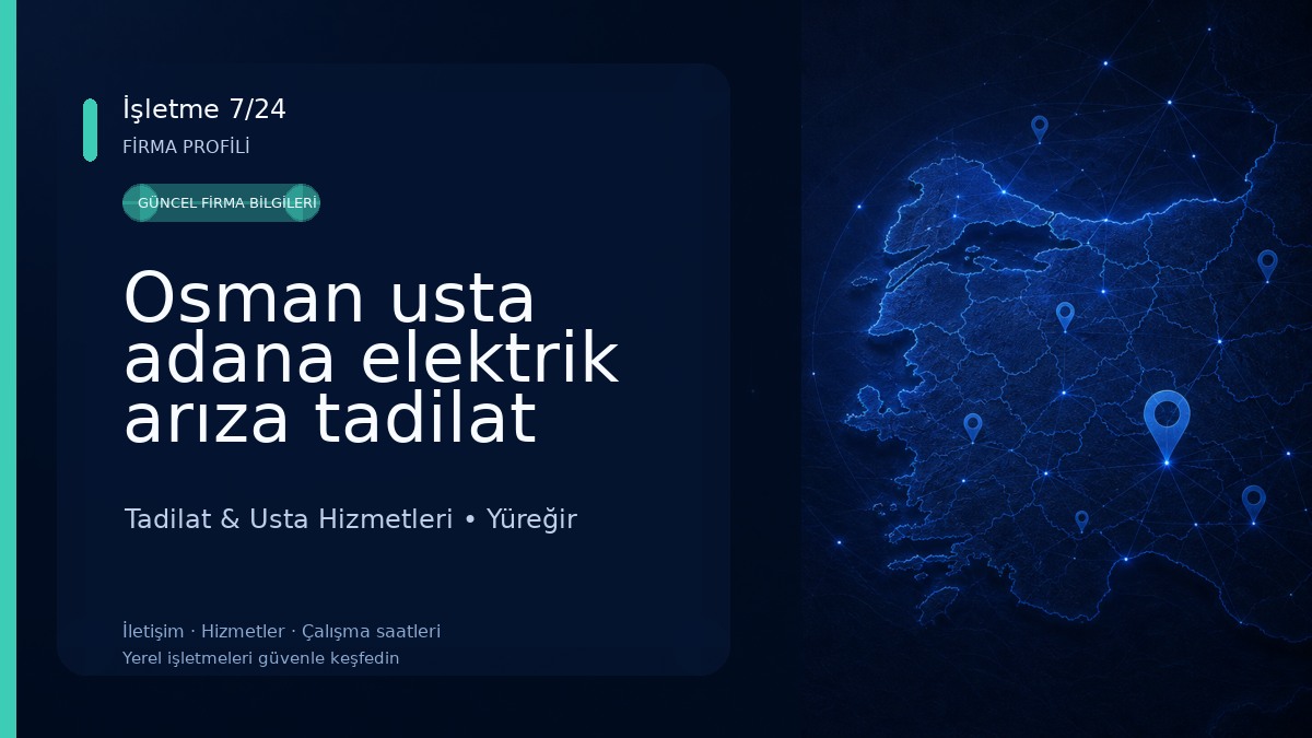 Osman usta adana elektrik arıza tadilat Tadilat & Usta Hizmetleri