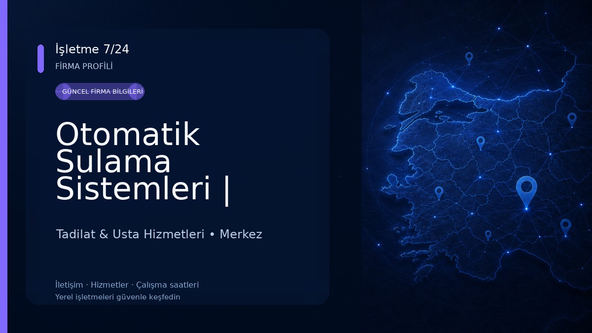 Otomatik Sulama Sistemleri | Özcan Tesisat 