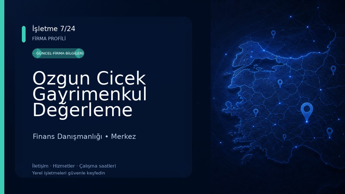 Ozgun Cicek Gayrimenkul Değerleme Danışmanlık Şti. Finans Danışmanlığı