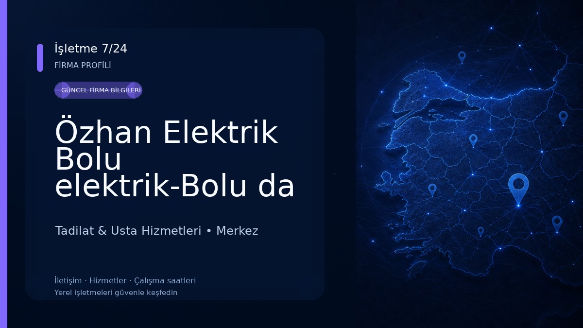 Özhan Elektrik Bolu elektrik-Bolu da elektrikci- Bolu elektrik arza-tadilat tamirat Tadilat & Usta Hizmetleri