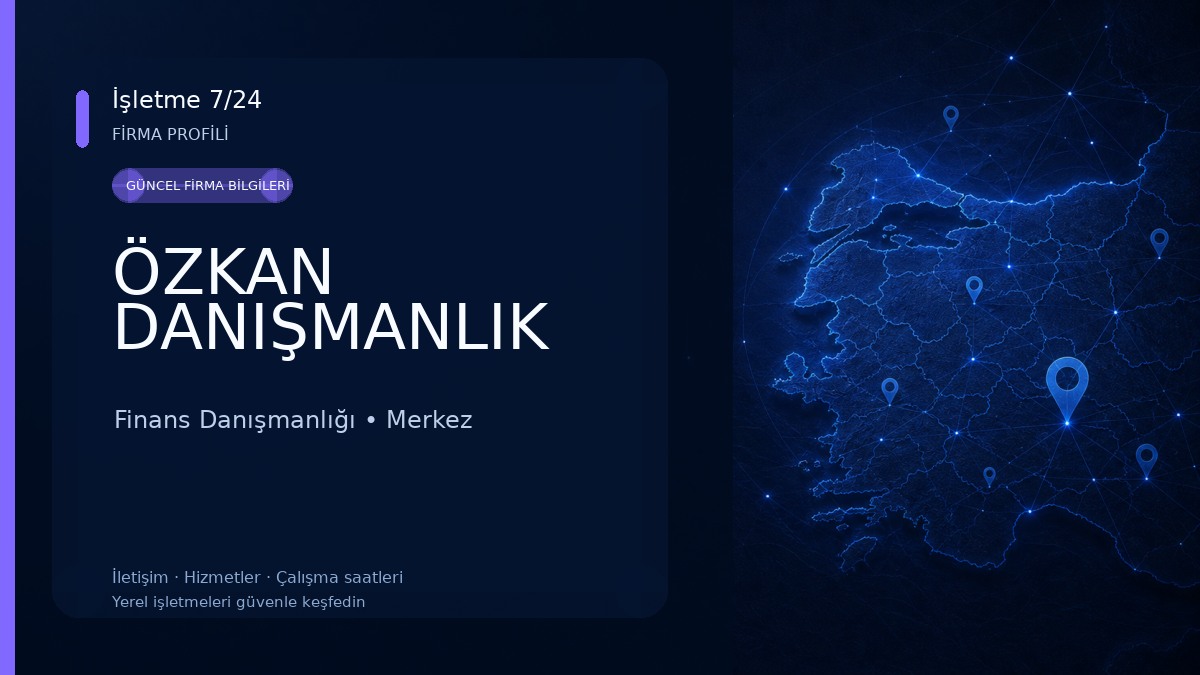 ÖZKAN DANIŞMANLIK Finans Danışmanlığı