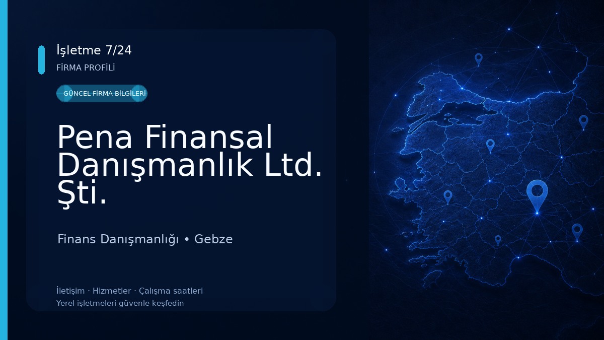 Pena Finansal Danışmanlık Ltd. Şti. Finans Danışmanlığı
