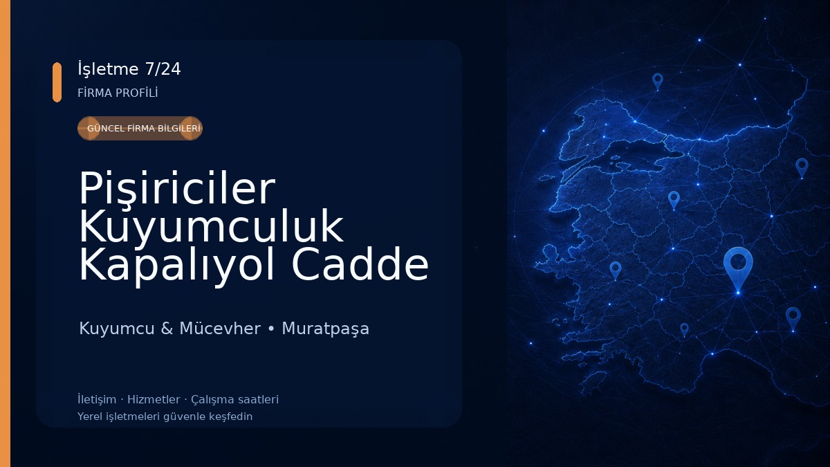 Pişiriciler Kuyumculuk Kapalıyol Cadde Mağazası 