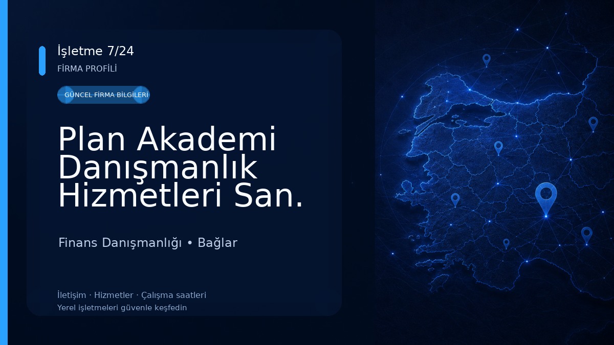 Plan Akademi Danışmanlık Hizmetleri San. Tic. Ltd. Şti Finans Danışmanlığı