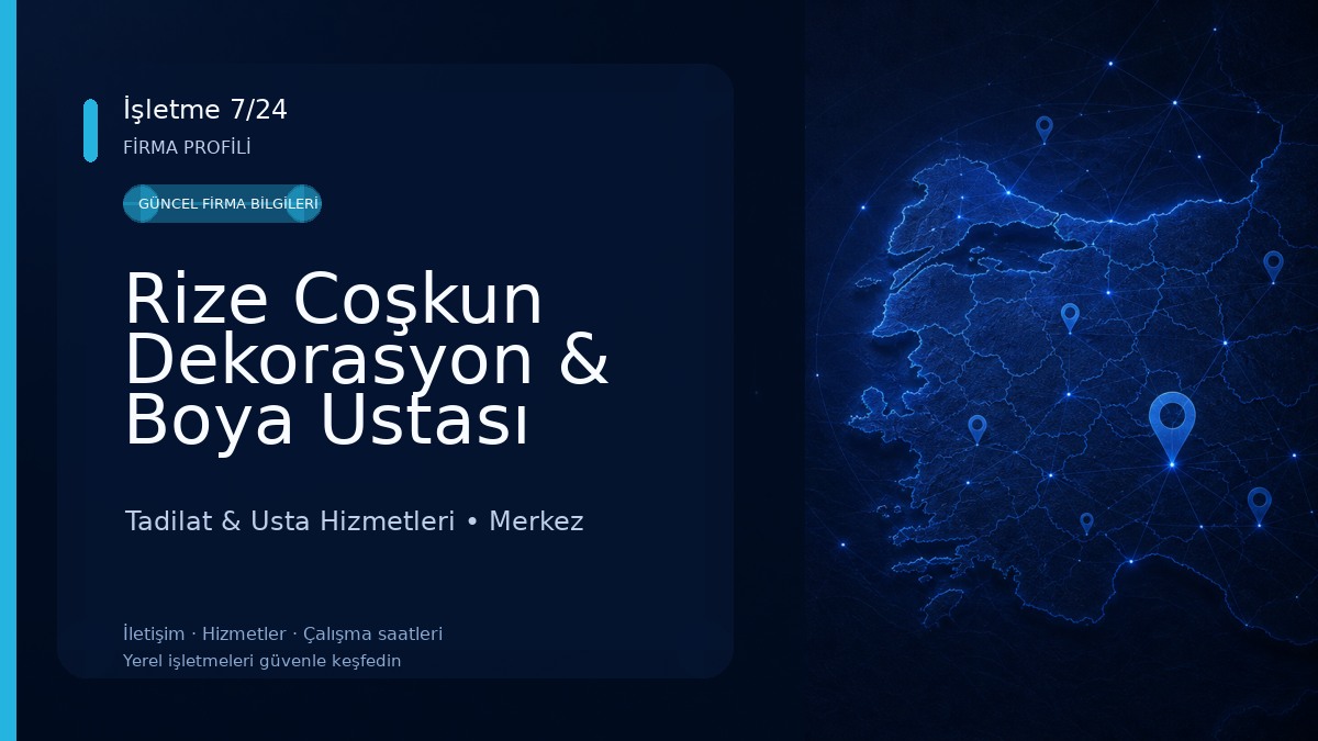 Rize Coşkun Dekorasyon & Boya Ustası Tadilat & Usta Hizmetleri