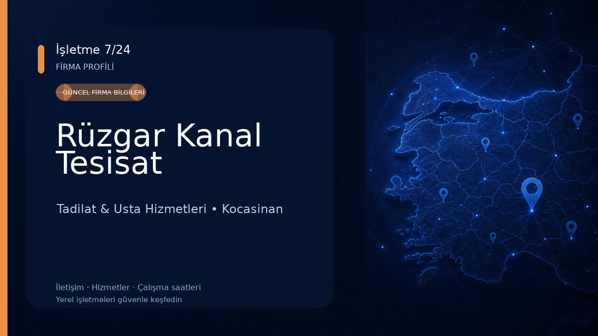 Rüzgar Kanal Tesisat Tadilat & Usta Hizmetleri