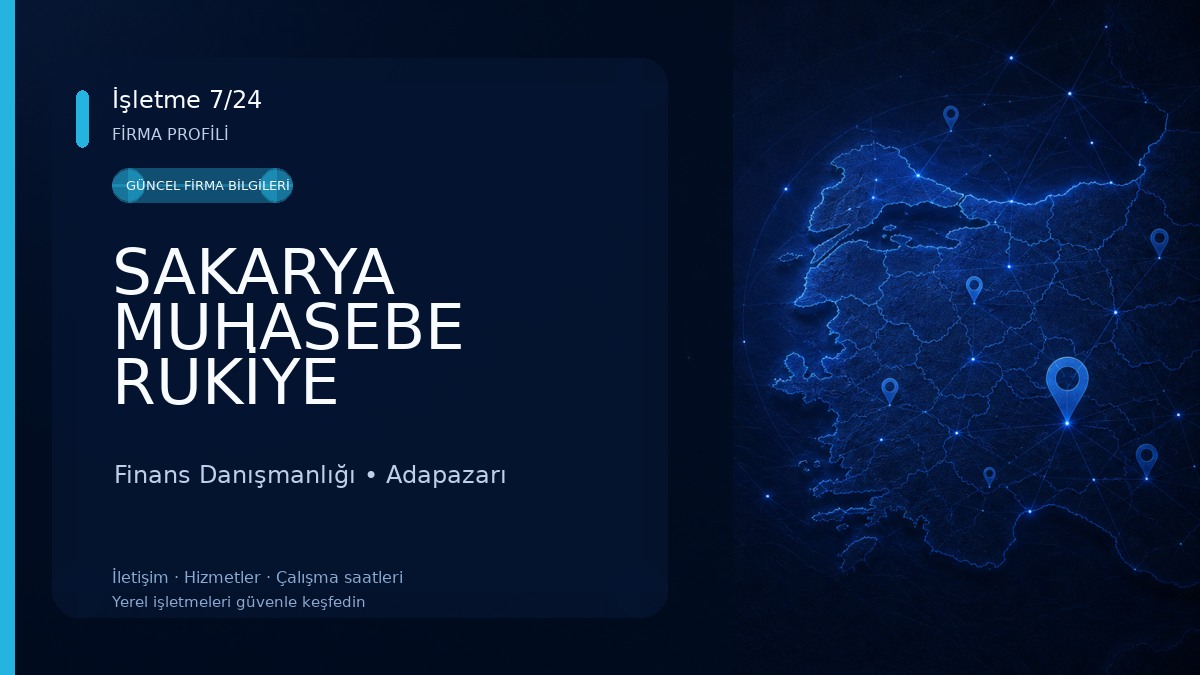 SAKARYA MUHASEBE RUKİYE ERSOYLU Finans Danışmanlığı