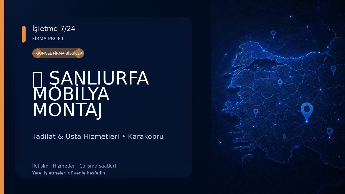 ✅ ŞANLIURFA MOBİLYA MONTAJ MARANGOZ KURULUM TADİLAT 