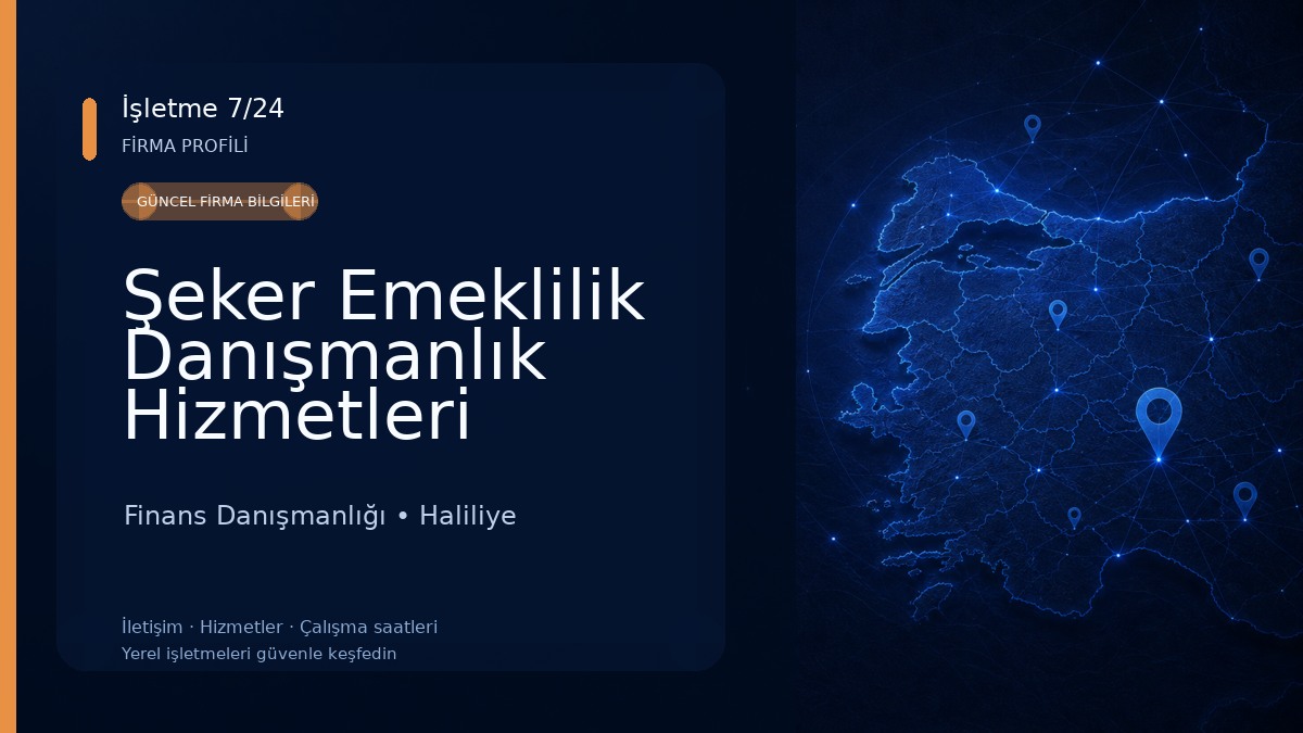 Şeker Emeklilik Danışmanlık Hizmetleri 