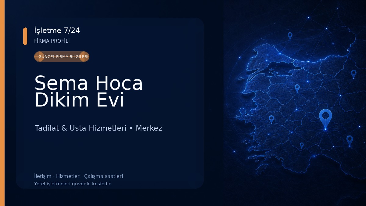 Sema Hoca Dikim Evi Tadilat & Usta Hizmetleri