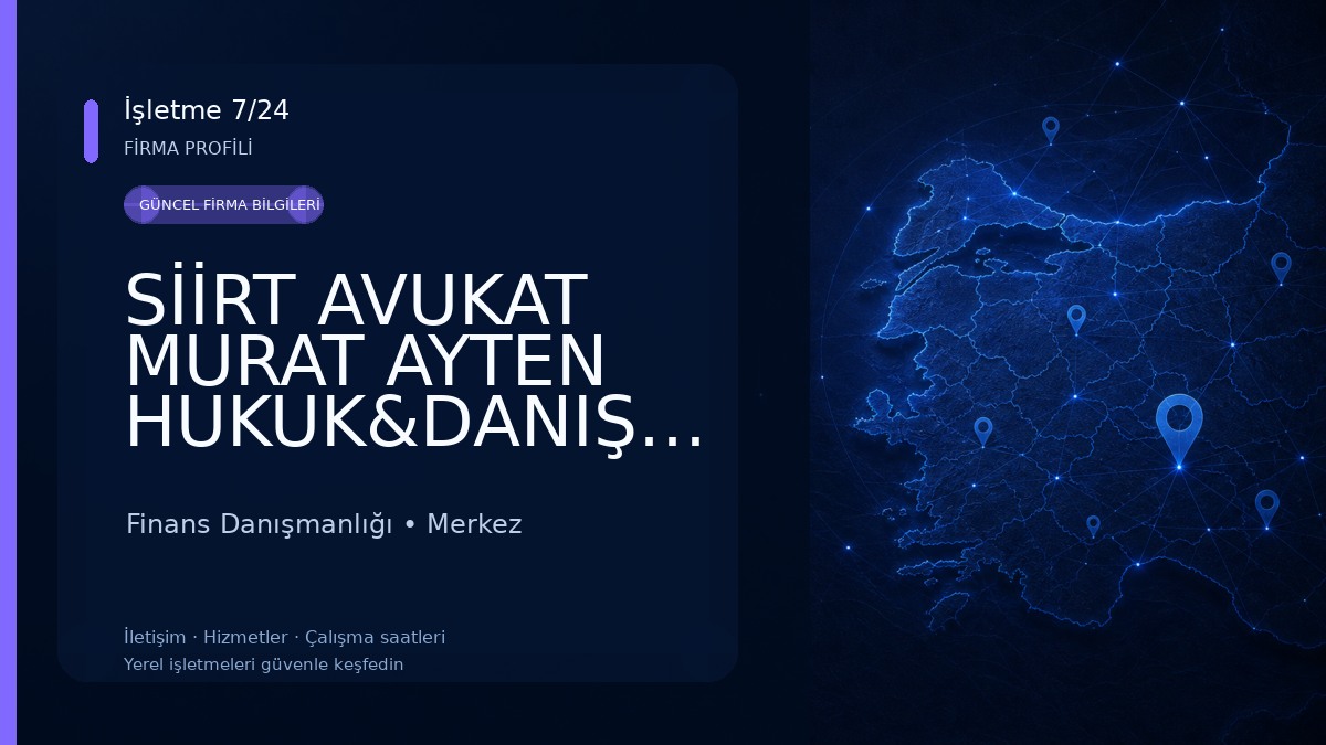 SİİRT AVUKAT MURAT AYTEN HUKUK&DANIŞMANLIK | CEZA AVUKATI | SİGORTA AVUKATI | GAYRİMENKUL AVUKATI |TAZMİNAT Finans Danışmanlığı