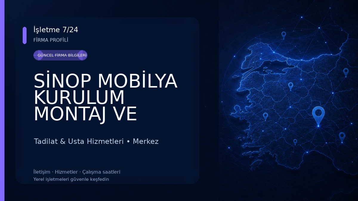 SİNOP MOBİLYA KURULUM MONTAJ VE TAMİRAT USTASI Tadilat & Usta Hizmetleri