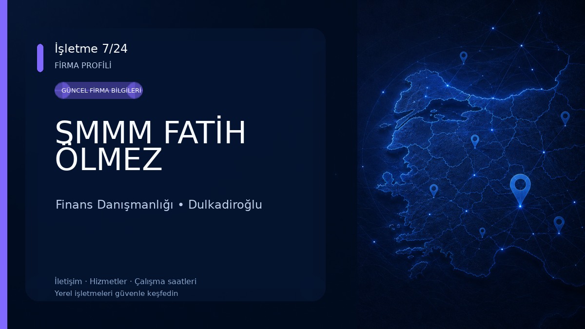 SMMM FATİH ÖLMEZ Finans Danışmanlığı