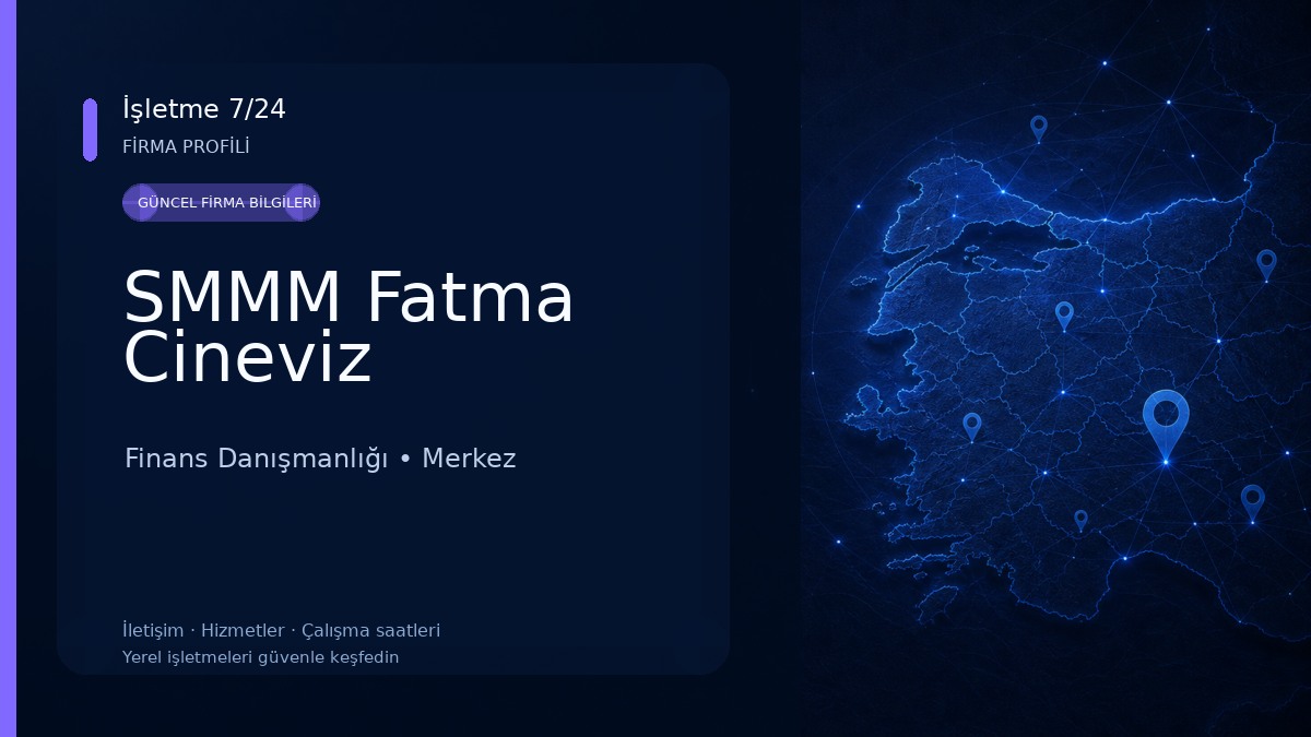 SMMM Fatma Cineviz Finans Danışmanlığı