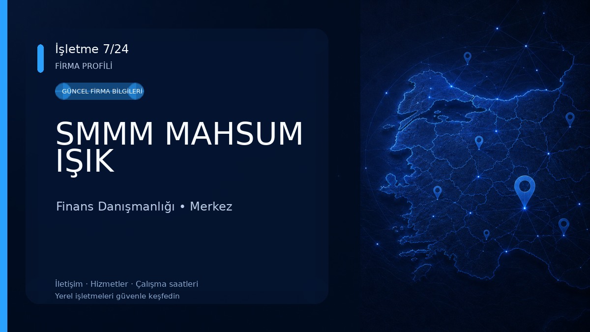 SMMM MAHSUM IŞIK Finans Danışmanlığı