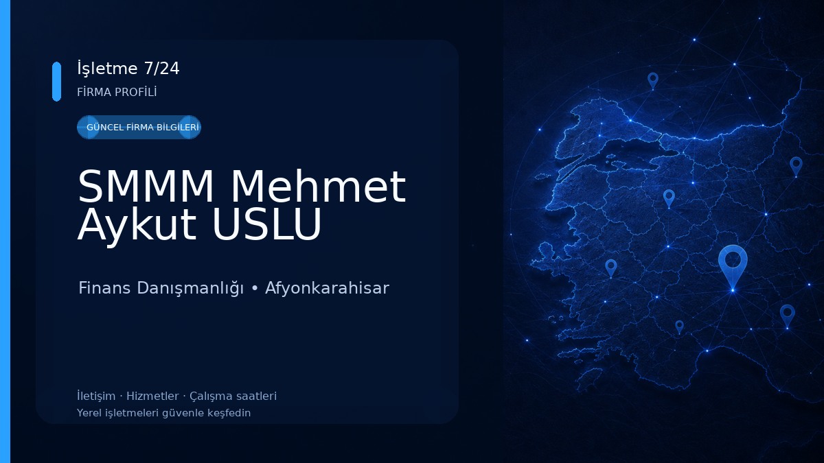 SMMM Mehmet Aykut USLU Finans Danışmanlığı