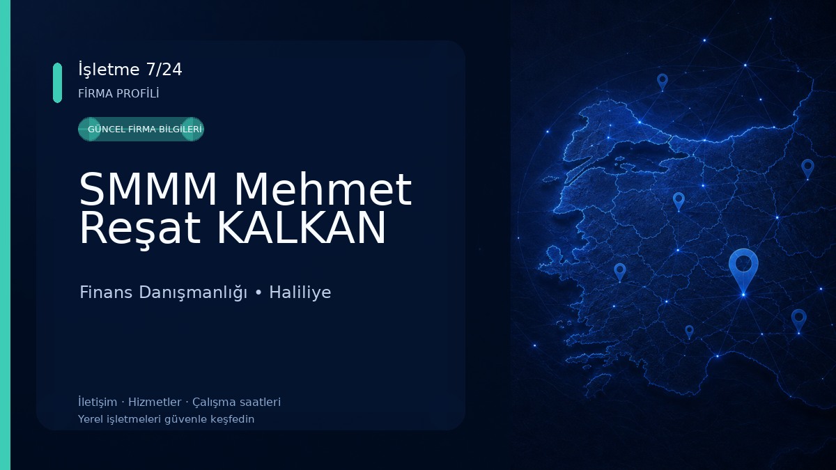 SMMM Mehmet Reşat KALKAN Finans Danışmanlığı