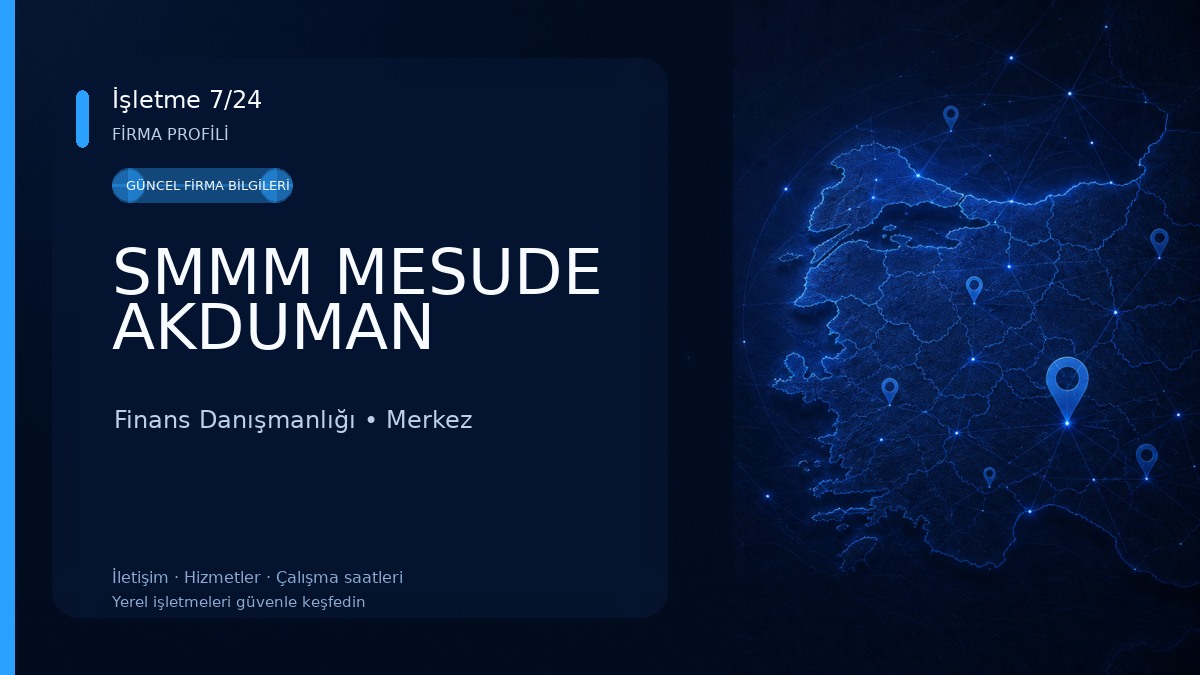 SMMM MESUDE AKDUMAN Finans Danışmanlığı