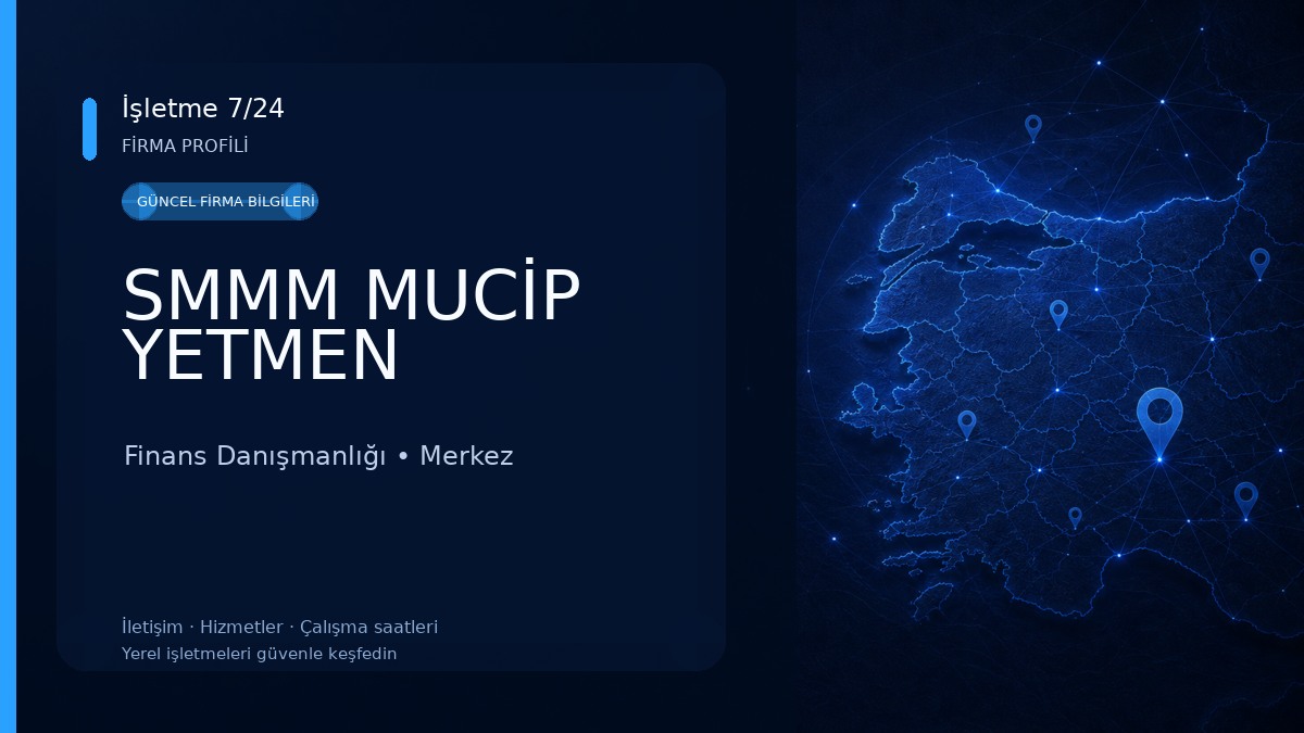 SMMM MUCİP YETMEN Finans Danışmanlığı