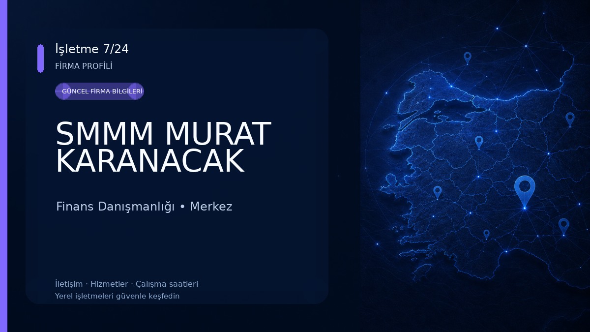 SMMM MURAT KARANACAK Finans Danışmanlığı