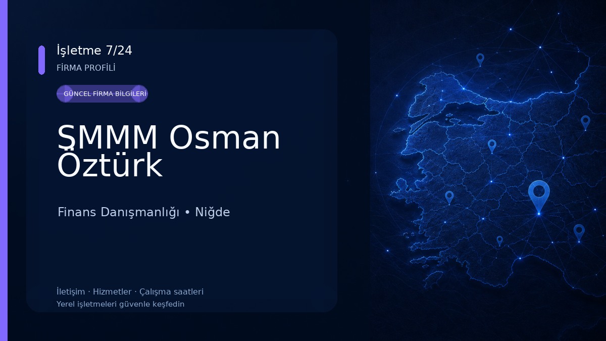 SMMM Osman Öztürk Finans Danışmanlığı