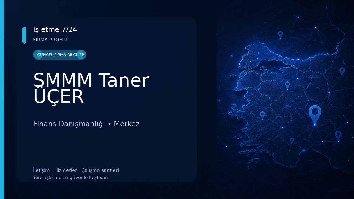 SMMM Taner ÜÇER Finans Danışmanlığı