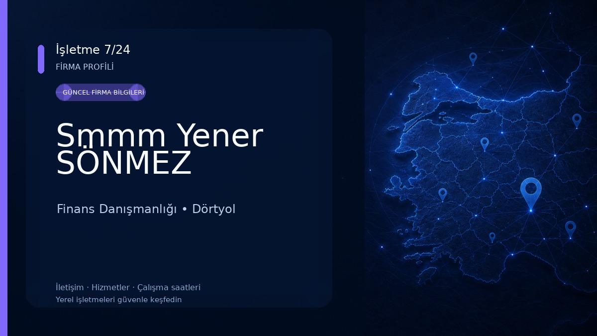 Smmm Yener SÖNMEZ Finans Danışmanlığı