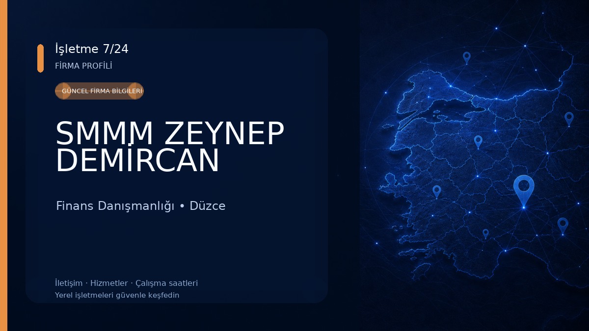 SMMM ZEYNEP DEMİRCAN Finans Danışmanlığı