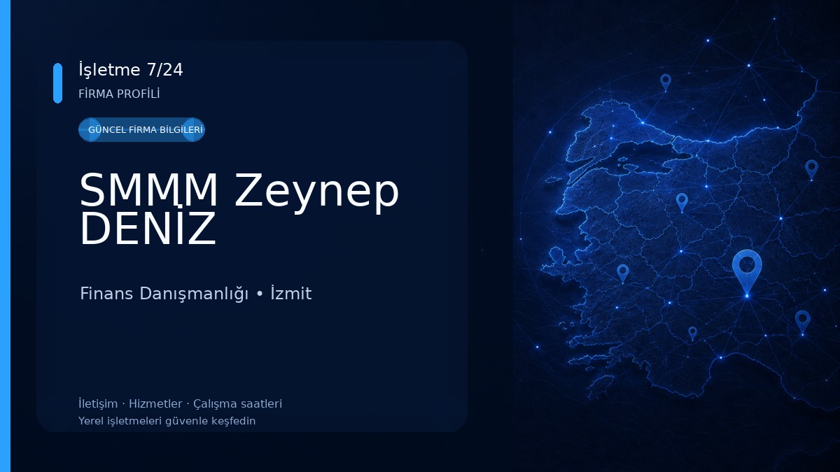 SMMM Zeynep DENİZ Finans Danışmanlığı