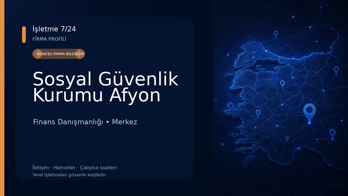 Sosyal Güvenlik Kurumu Afyon Finans Danışmanlığı